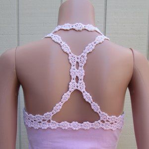 Victoria's Secret bra top crocheted racerback tank